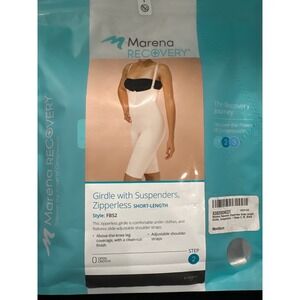 Marena Recovery Zipperless Knee Length Girdle Suspenders Stage 2 Black M FBS2